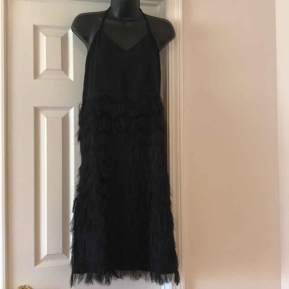 Romeo & Juliet Couture Black Fringe Dress